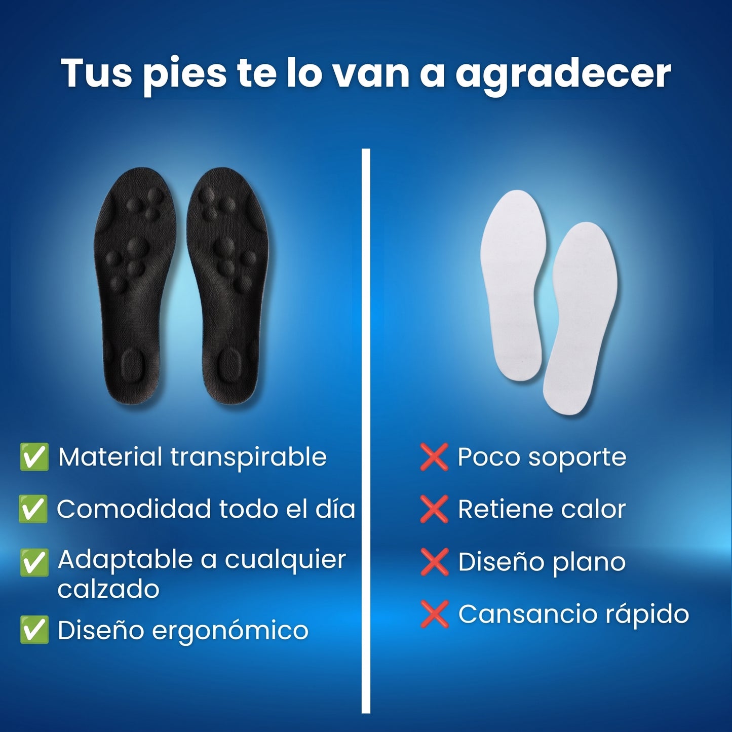 Plantillas 4D Walkora™ | Alivia fascitis y Arco plantar
